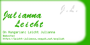 julianna leicht business card